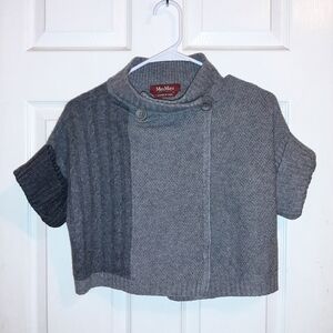 MaxMara Croped Wool Cashmere Cardigan.